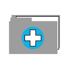 medical health record folder for wellness vector illustration
