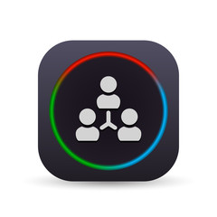 Dark MultiColor Web Button