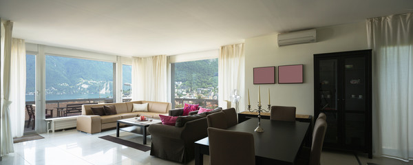 Normal living room with view