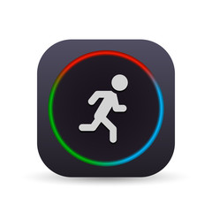 Dark MultiColor Web Button