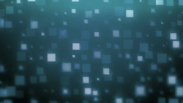 Abstract background loop of blue cubes of a differ