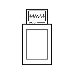 ecg machine displaying heartbeat monitoring vector illustration