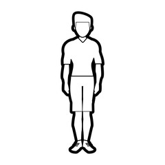 Man icon Male avatar person people and human theme Isolated design Vector illustration