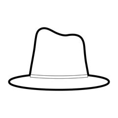 Hat icon of cloth costume and accessory theme Isolated design Vector illustration