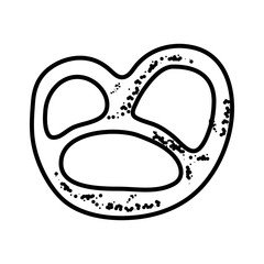 Pretzel of bakery food and shop theme Isolated design Vector illustration