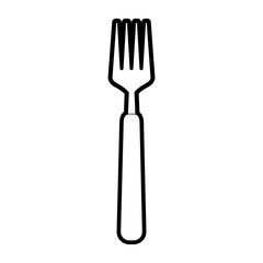 Fork of kitchen dinner and meal theme Isolated design Vector illustration