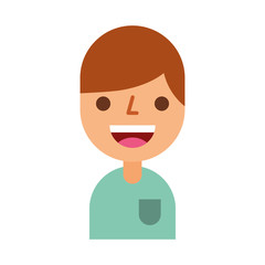 cartoon boy male character avatar portrait vector illustration