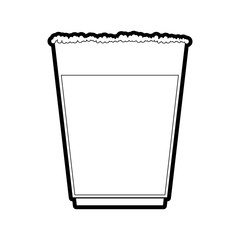 Glass of cocktail drink beverage and restaurant theme Isolated design Vector illustration