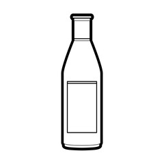 Alcohol bottle of drink beverage and restaurant theme Isolated design Vector illustration