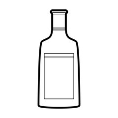 Alcohol bottle of drink beverage and restaurant theme Isolated design Vector illustration