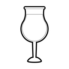 Glass of cocktail drink beverage and restaurant theme Isolated design Vector illustration