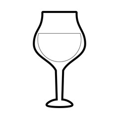 Glass of cocktail drink beverage and restaurant theme Isolated design Vector illustration
