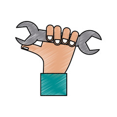 Wrench tool isolated icon vector illustration graphic design