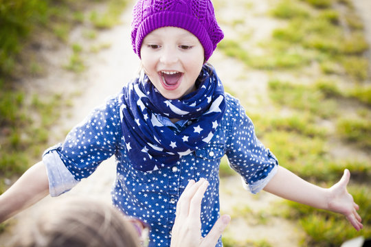Girl outdoors, portrait