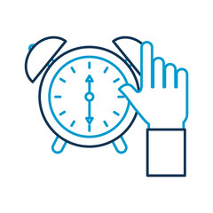 business clock alarm device icon vector illustration