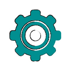 Gear machinery piece icon vector illustration graphic design