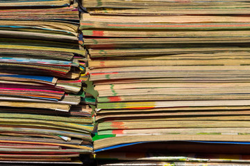 Stack of the old journals for background