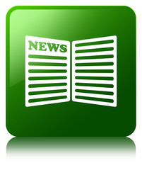 Newspaper icon green square button