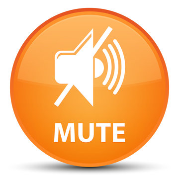 Mute Special Orange Round Button