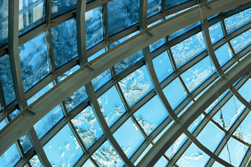 building glass construction roof