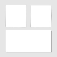 Paper vector, seamless horizontally with shadow