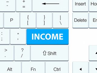 Income cyan blue keyboard button