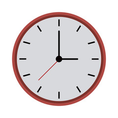 round wall clock icon image vector illustration design 
