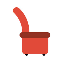 lounge chair sideview icon image vector illustration design 