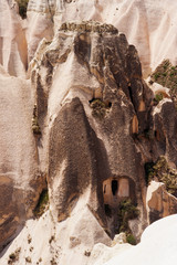 Cave town in the Red Valley. Cappadocia, Turkey.