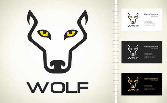 Wolf Head silhouette. Wolf logo vector.