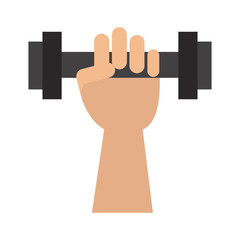 dumbbell fitness related icon image vector illustration design 