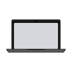 laptop computer frontview icon image vector illustration design 
