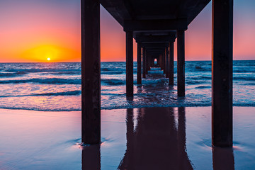 Brighton Jetty at sunset, South Australia