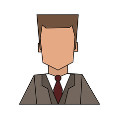 businessman avatar portrait icon image vector illustration design 