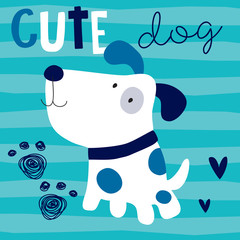 cute dog animal vector illustration