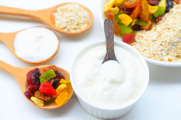 Homemade fresh yogurt Health food
