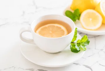 Crédence de cuisine en verre imprimé Theé hot lemon tea