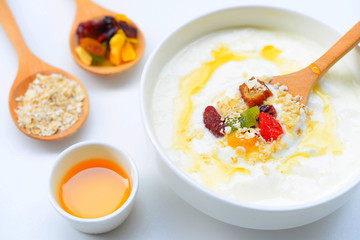 Homemade fresh yogurt Health food
