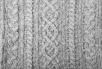 Knitted white fabric detail sweater