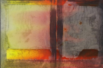 Grunge abstract texture background in red and yellow tones.