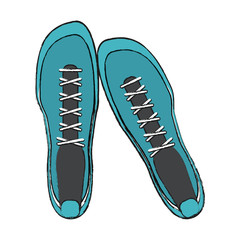 Sport sneakers footwear icon vector illustration graphic design