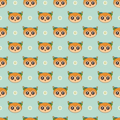 Cute kids pattern for girls and boys. Colorful owl on the abstract background create a fun cartoon drawing. The background is made in pastel colors. Urban backdrop for textile and fabric.