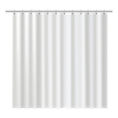 Blank shower curtains mock up to show your design.