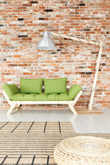 Green wooden lounge