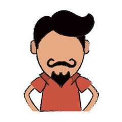 Fototapeta premium Hipster cute cartoon icon vector illustration graphic design