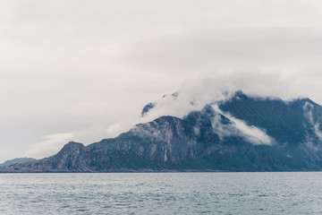 Mountain landscapes on the Norwegian Sea