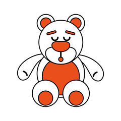 Cute teddy bear icon vector illustration graphic design