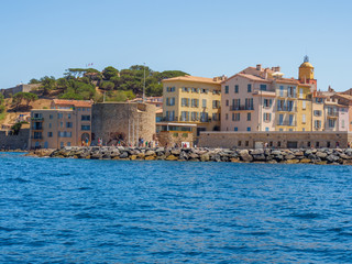 An overview of the town of Saint Tropez.