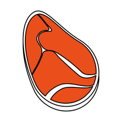 Beef steak food icon vector illustration graphic design