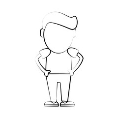Hipster cute cartoon icon vector illustration graphic design